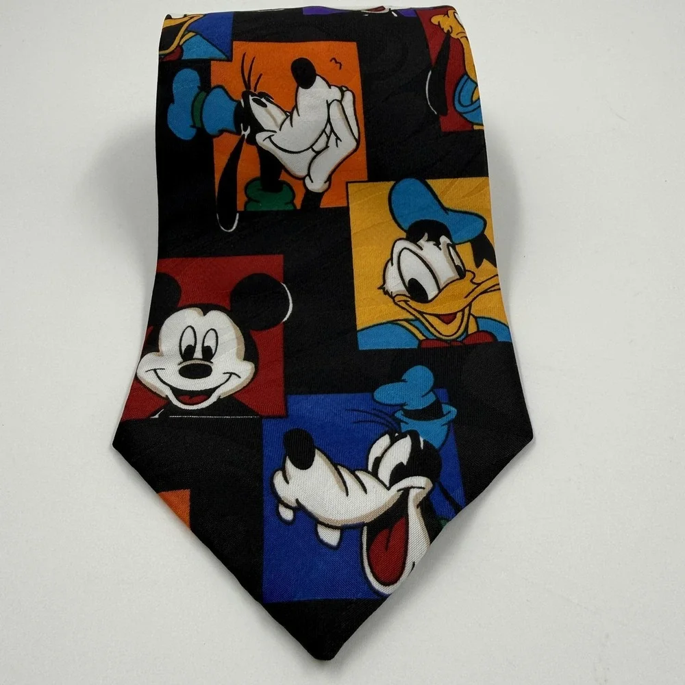 Vintage Disney Mickey Unlimited Tie Mens One Size Multicolor Characters USA